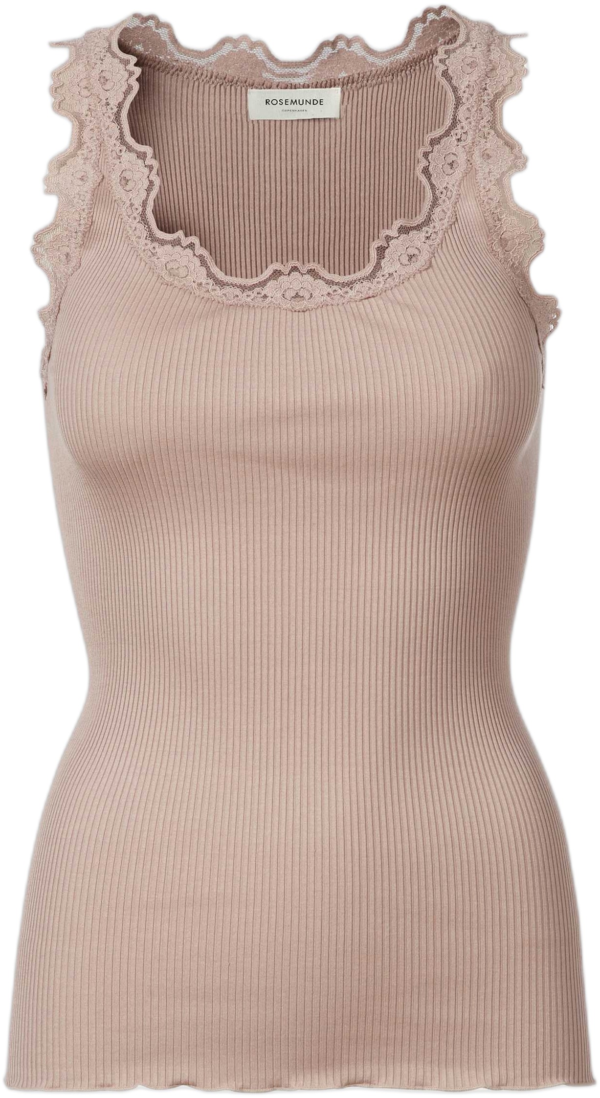 Rwbabette Silk SL Uneck Lace Top