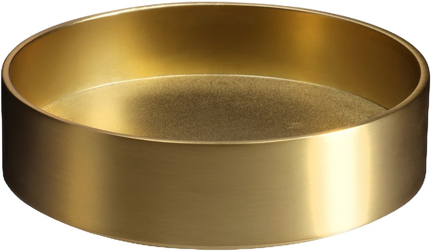 Light Candleholder Pillar, Matte Brass, 9x3 cm