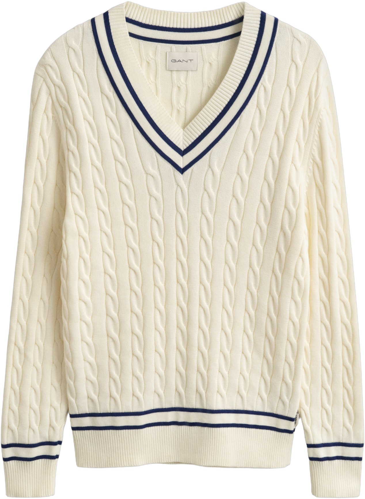 Cotton Cable Vneck