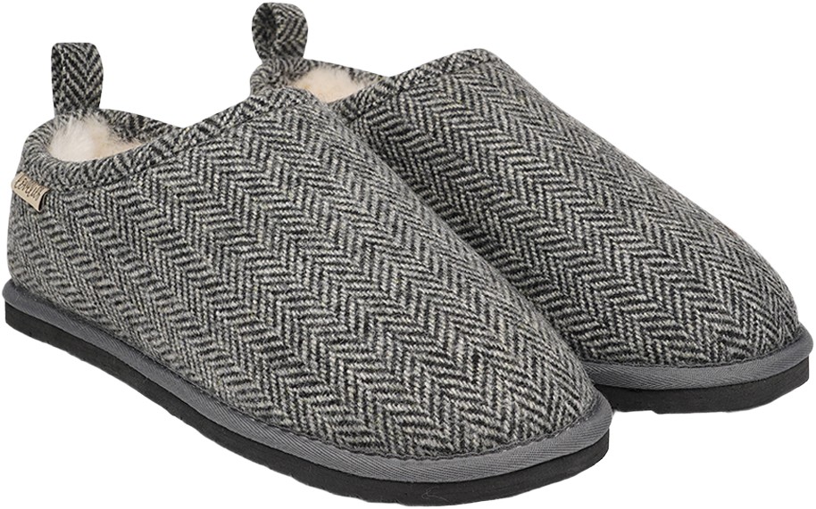 Palpana Wool Closed Wool Slippers With Shearling Lining