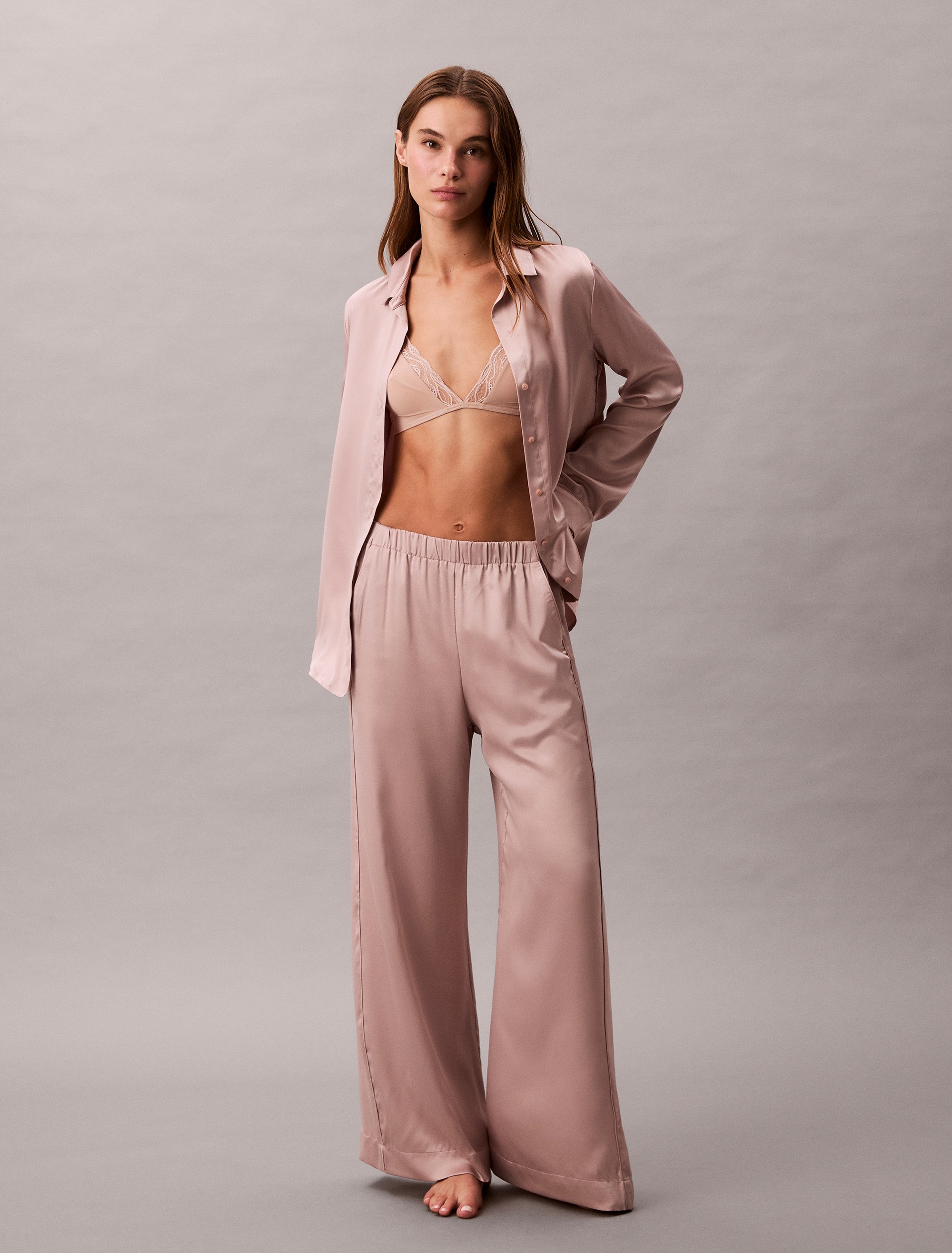 Sensual Satin Logo Pant