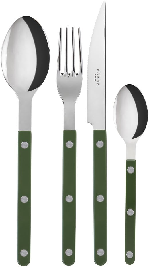 Bistrot Solid / 4 Pieces Cutlery set / Green
