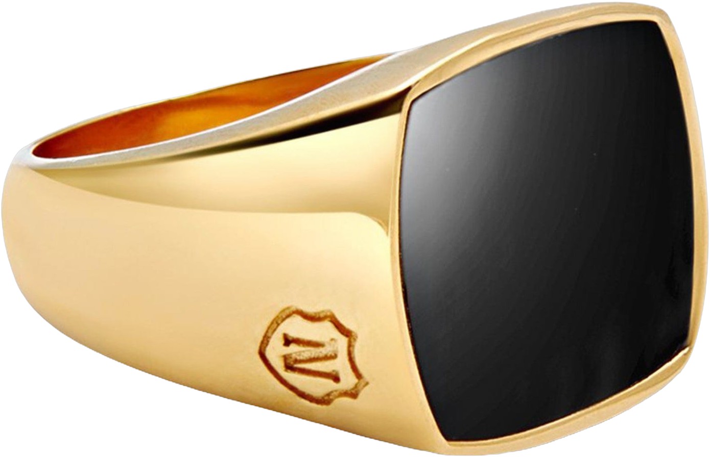 Men’s Gold Signet Ring With Onyx