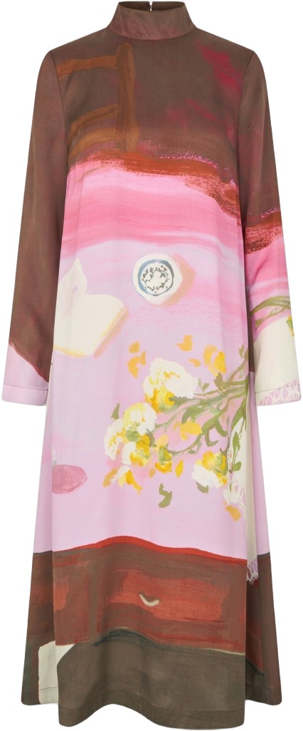 2263 Dry Viscose, Long Sleeve Midi Dress