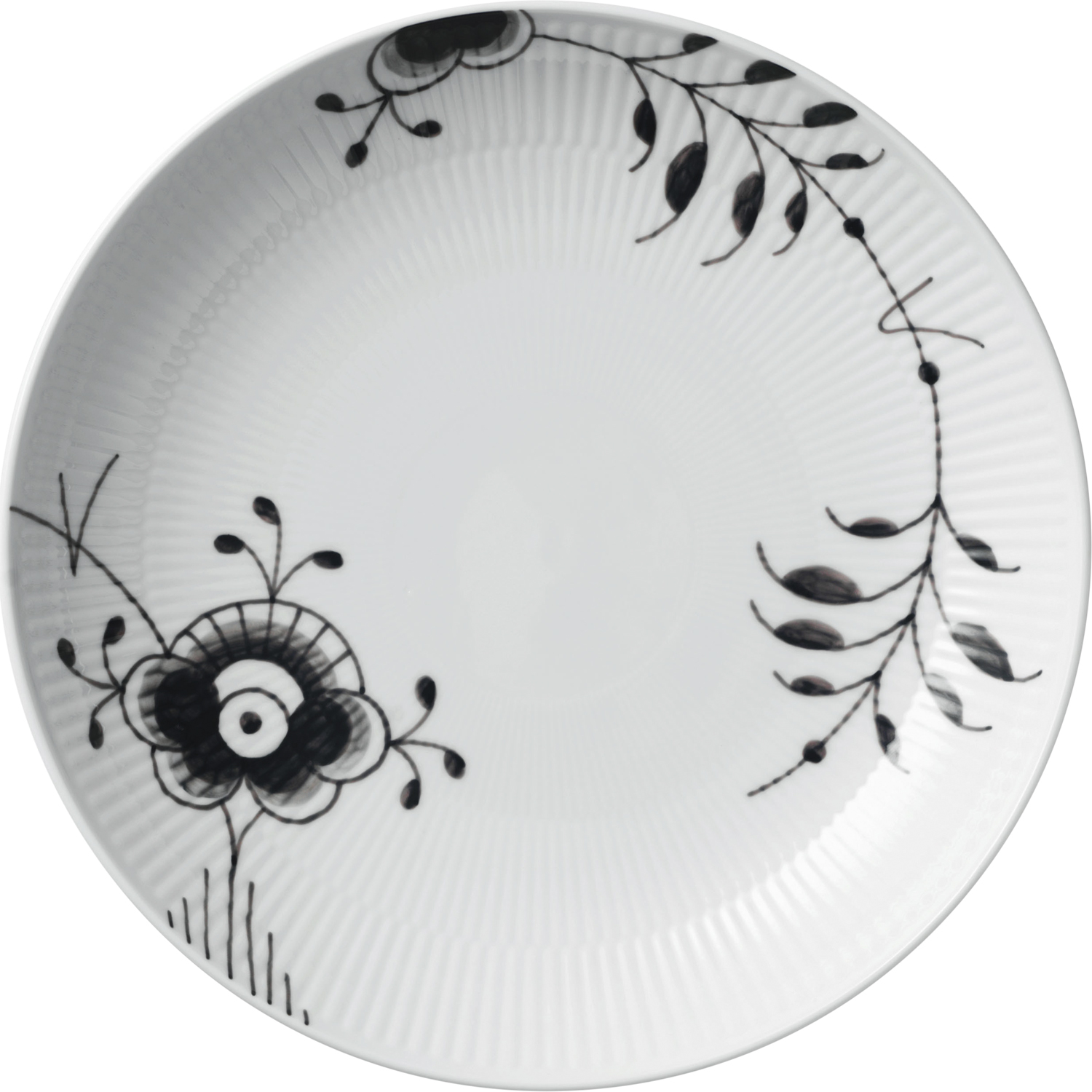 Sort Mega Riflet Moderne Tallerken 25 CM