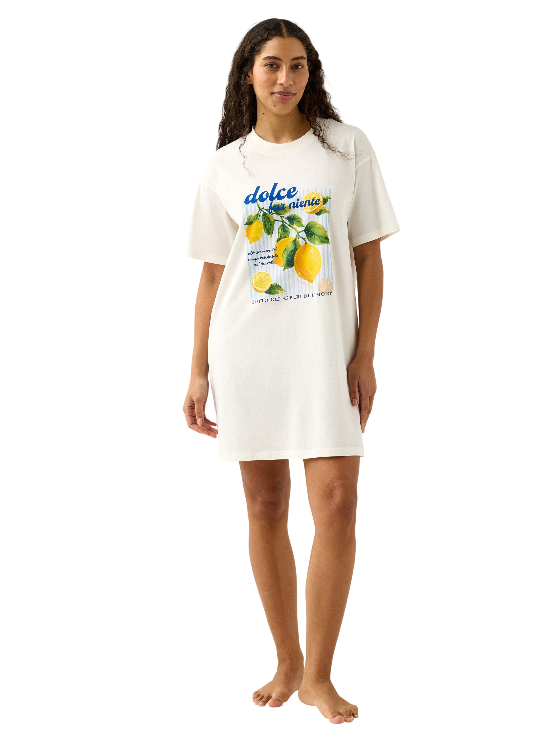 Shortsleeved Night Dress in Soft c