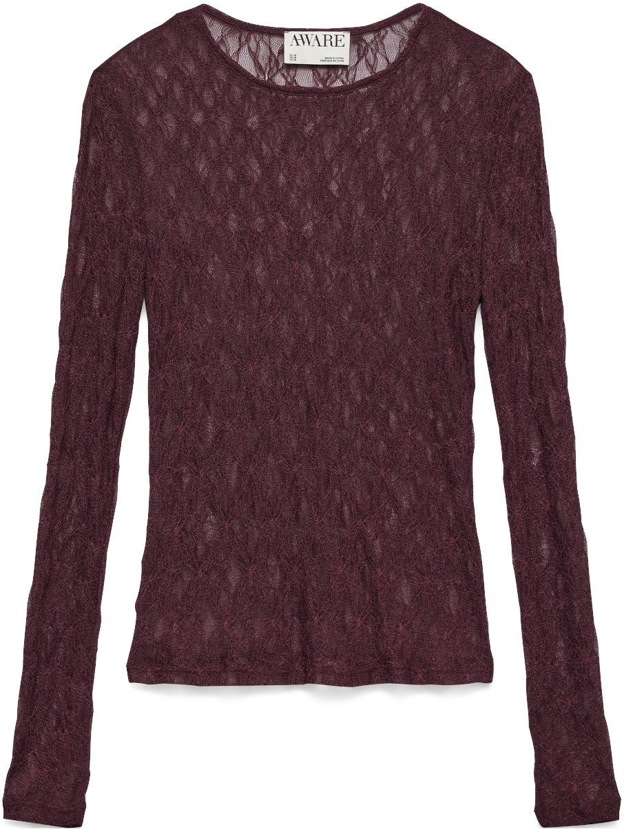 Awtessy LS Oneck Lace TOP Noos