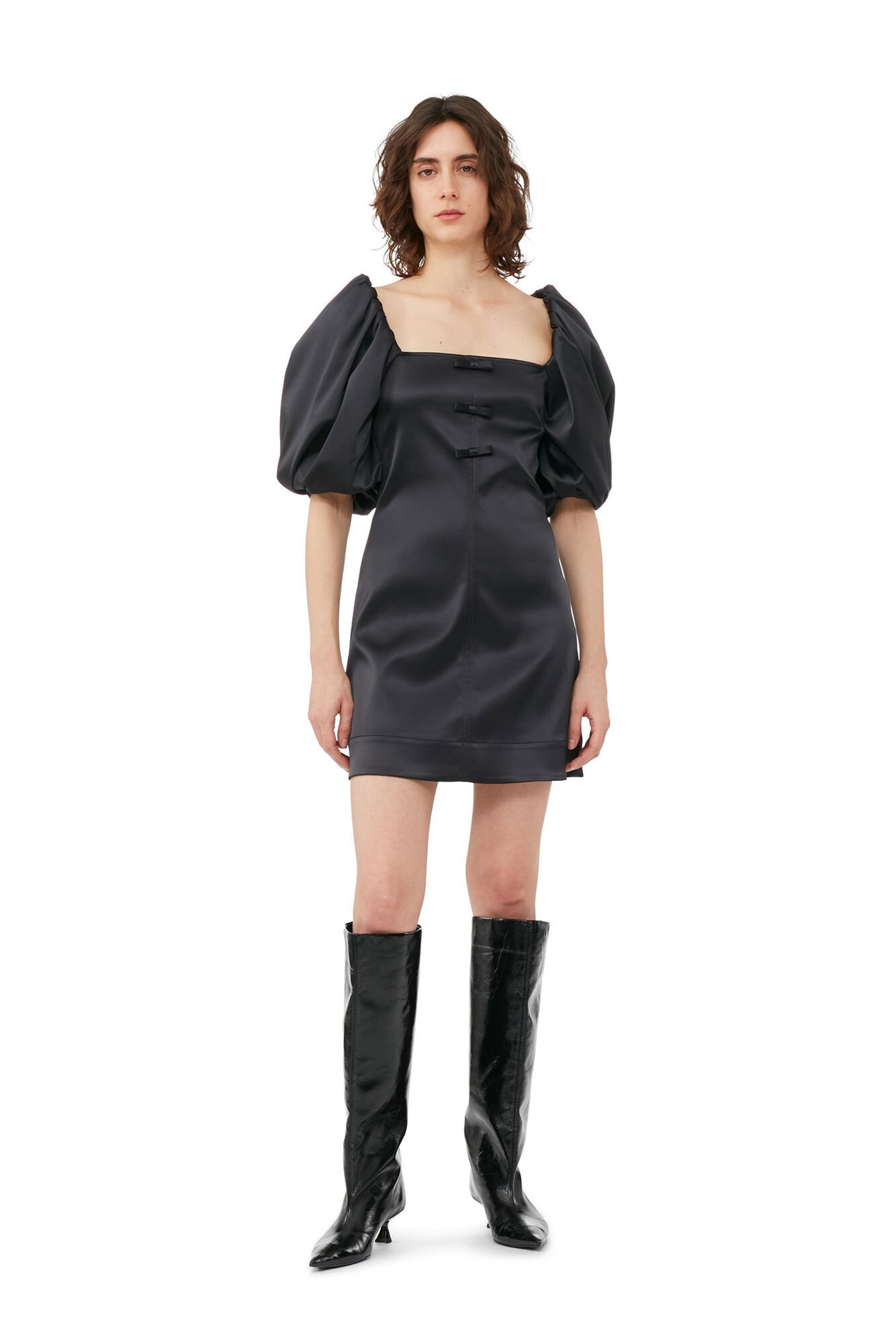 Double Satin Mini Dress