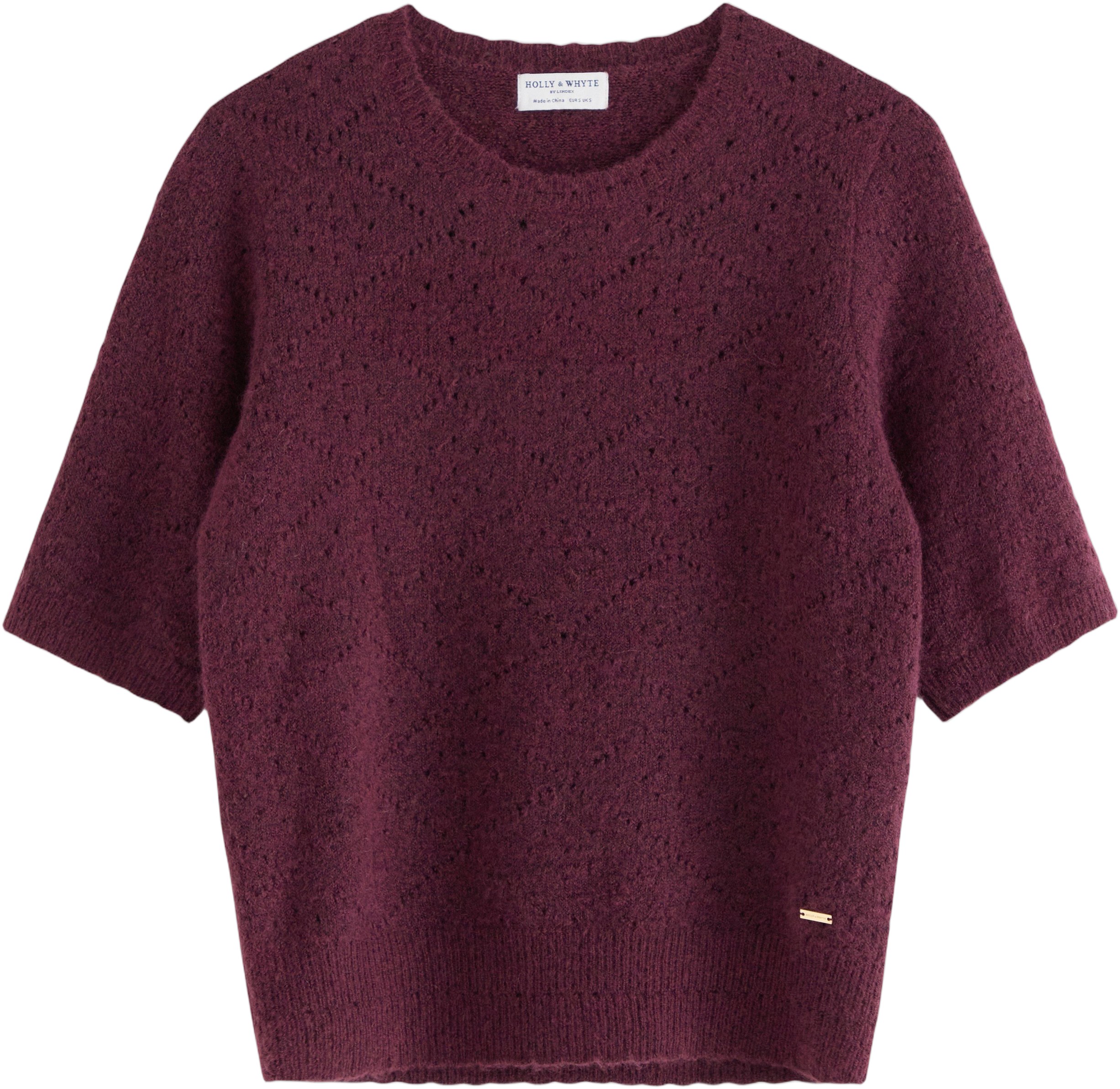 Mjuk, Kortärmad Tröja med ett hel