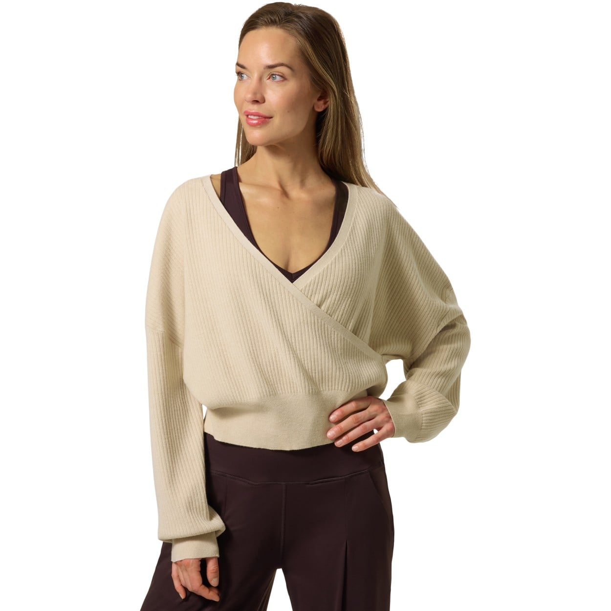 ENE Knitted W Wrap Sweater