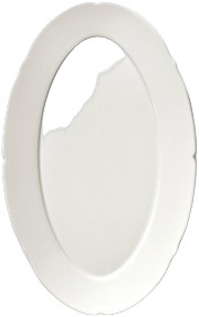 Oval Plate M White Silhouette
