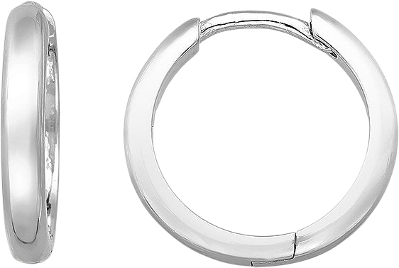 Simple Round Creoler 13mm Sølv