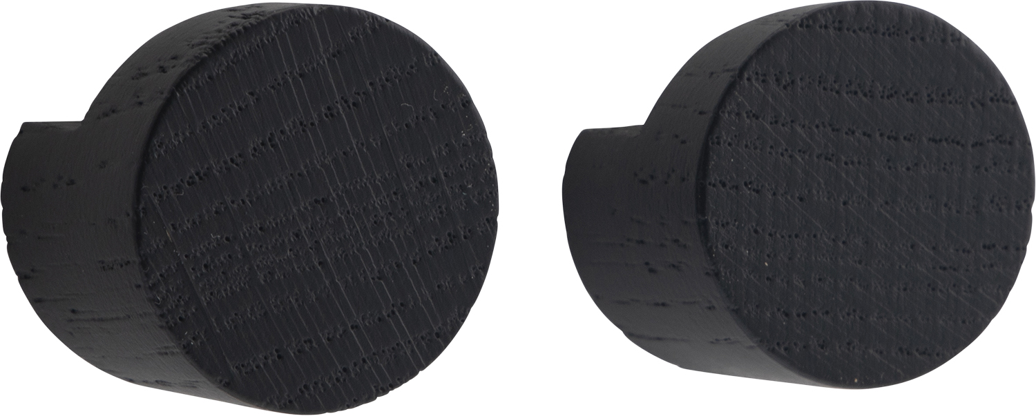Wood Knot, Black, 2 pcs