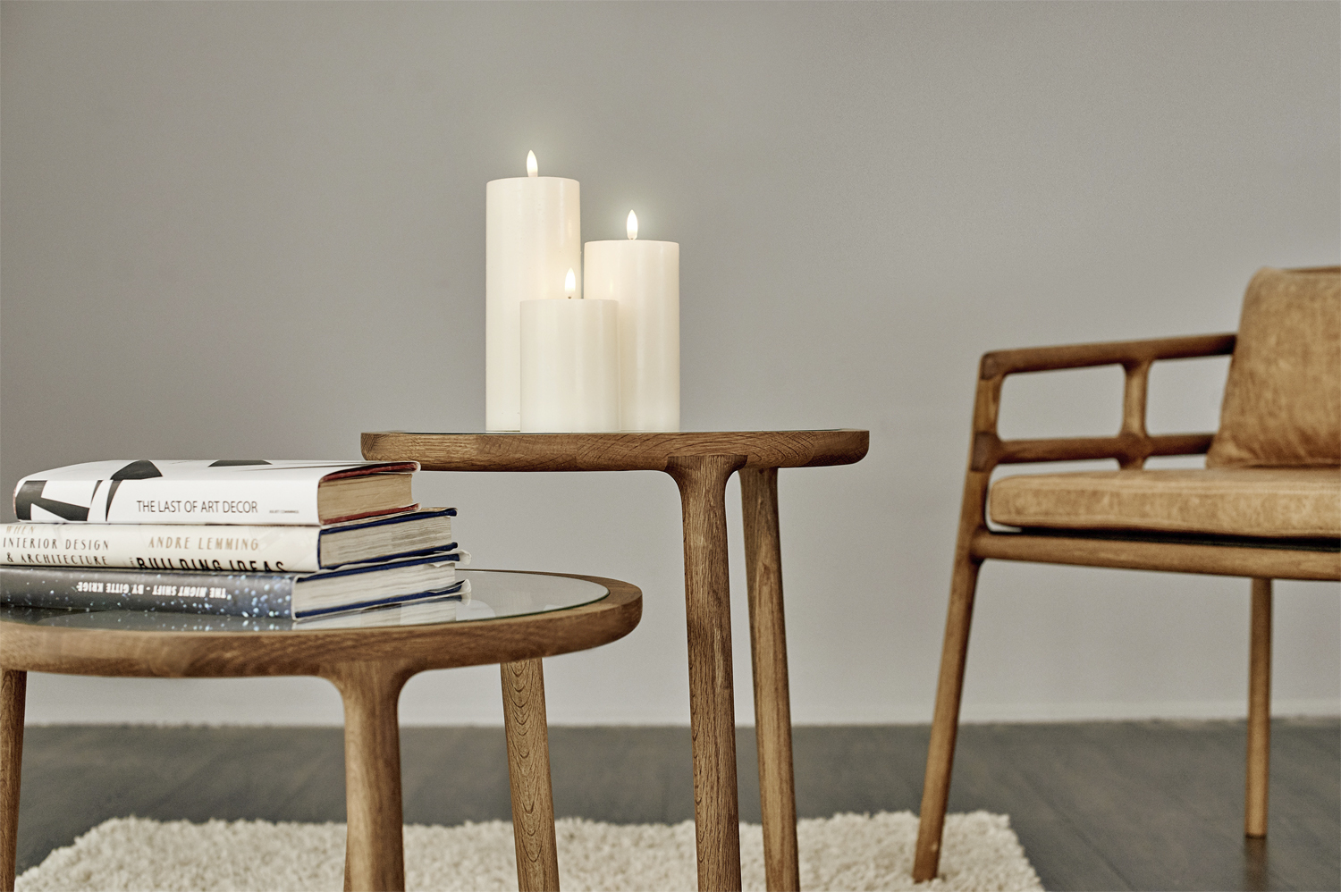 LED Pillar Candle Nordic White – 7,8 x 20 cm