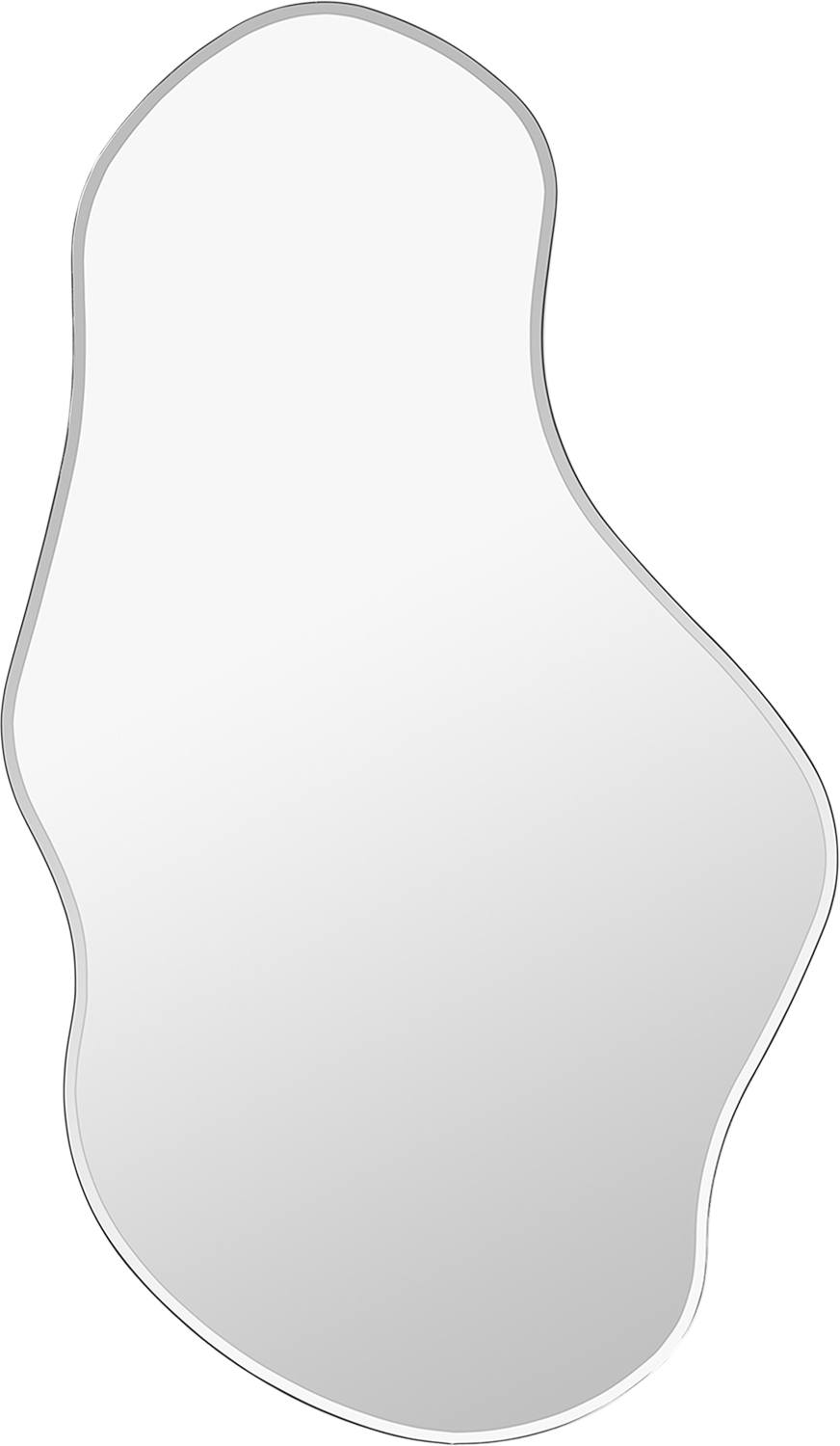 Pond Mirror Large - Dark Chrome