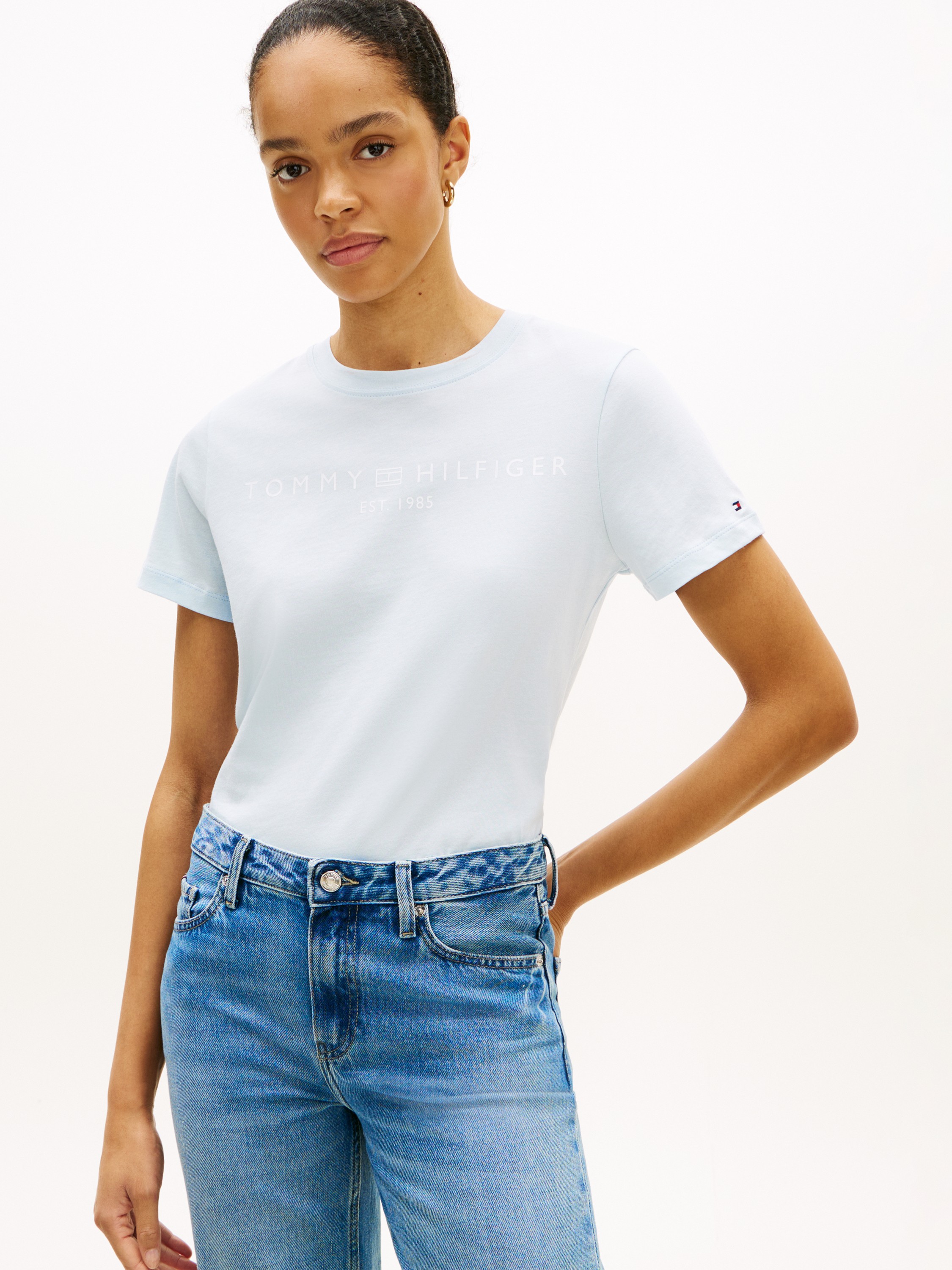 Logo Jersey Crew Neck Tshirt