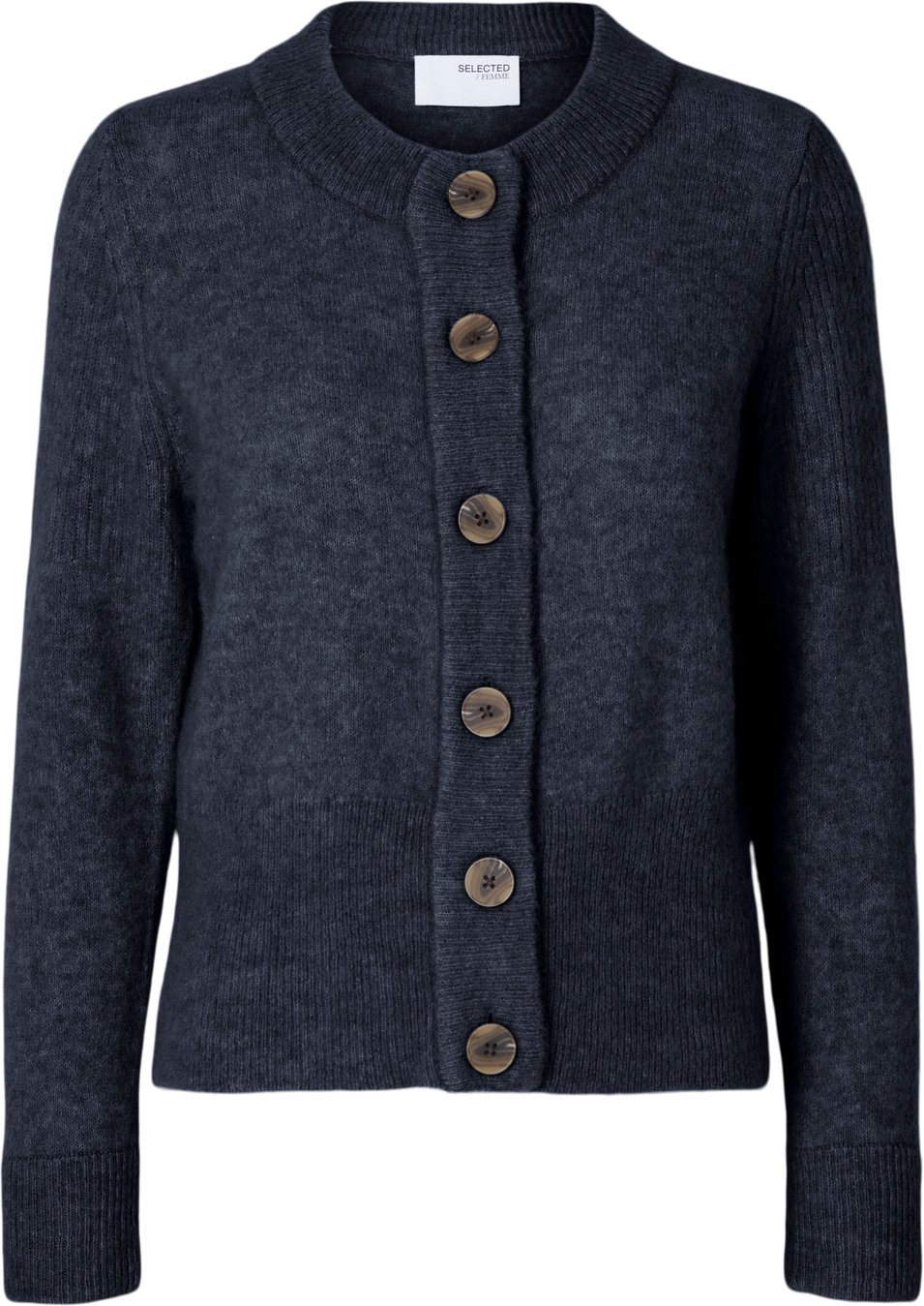 Slfsia RAS LS Wool Knit Cardigan Noos