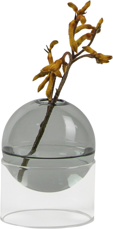 Standing Flower Bubble, LOW Tube, Smoke, 802050s