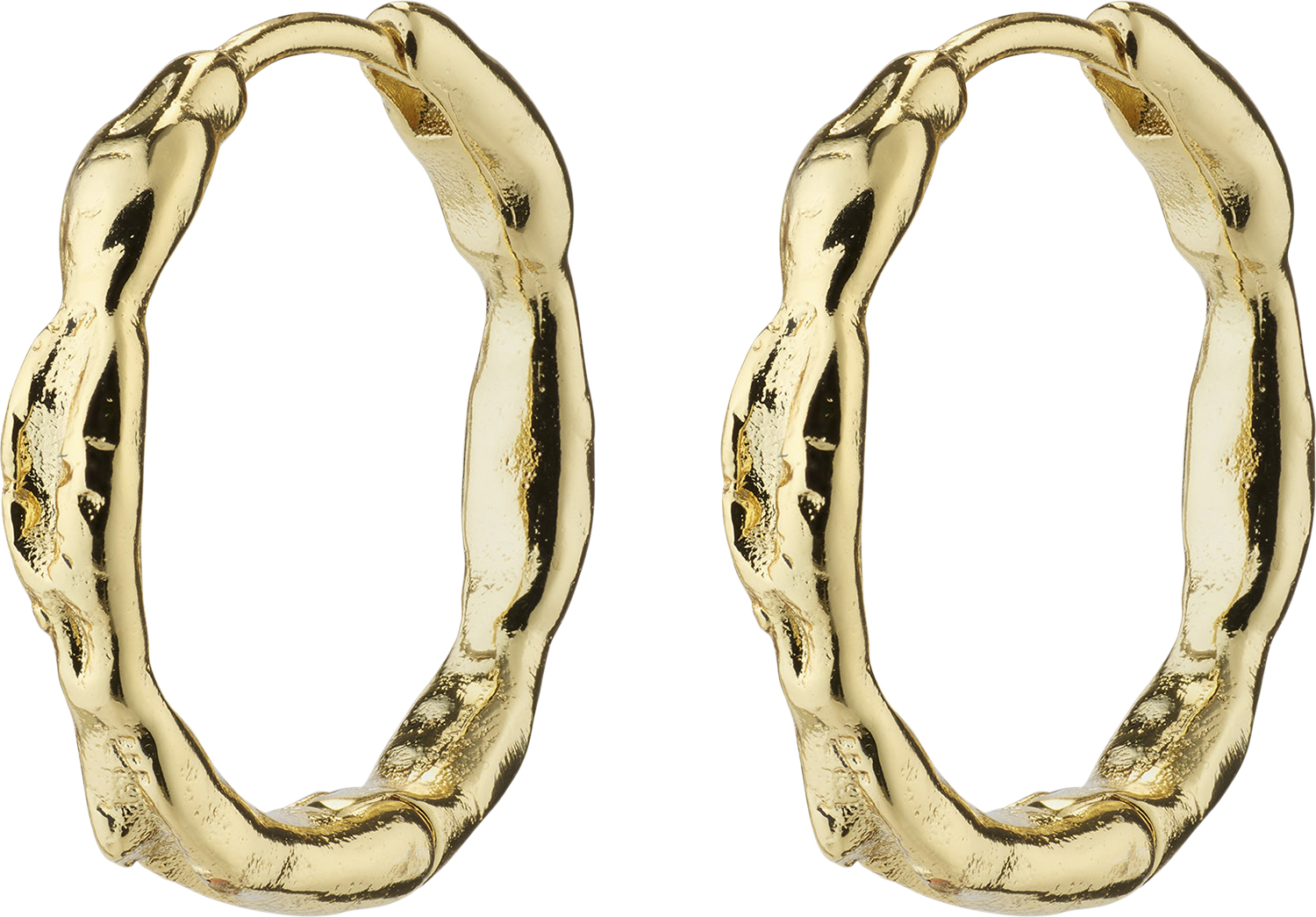 Eddy Recycled Organic Shaped Medium Hoops Goldplated - DKK 149 - Spar 25%