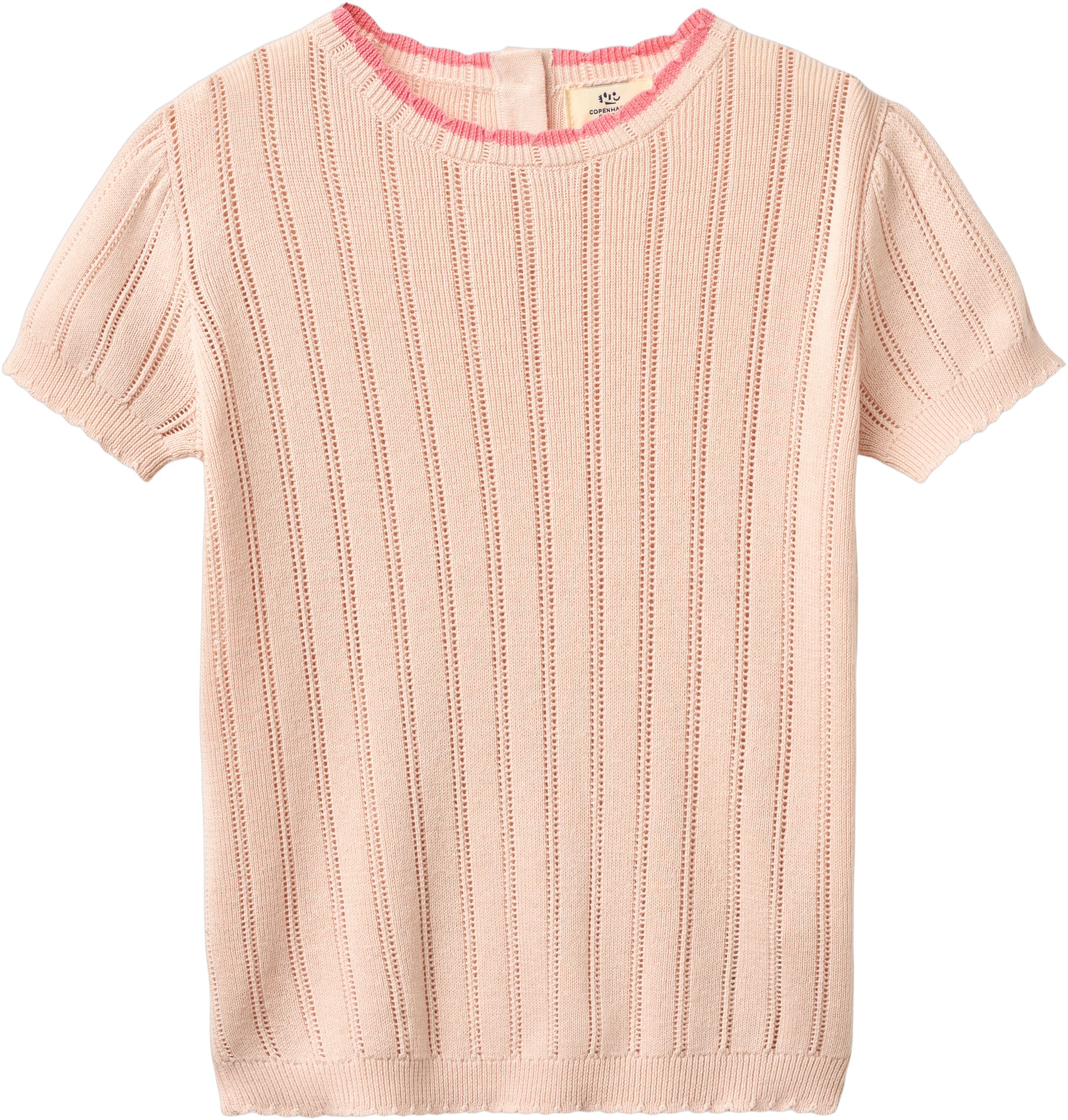 Knitted Pointelle SS Blouse