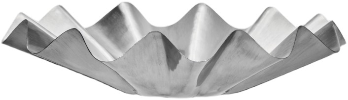 Sk&aring;l, Hdflood, B&oslash;rstet S&oslash;lvfinish