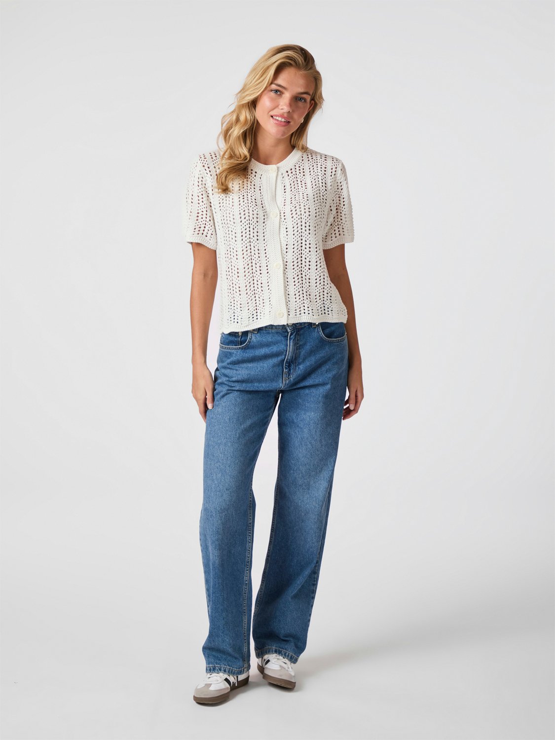 Ellen Crochet Knit Cardigan
