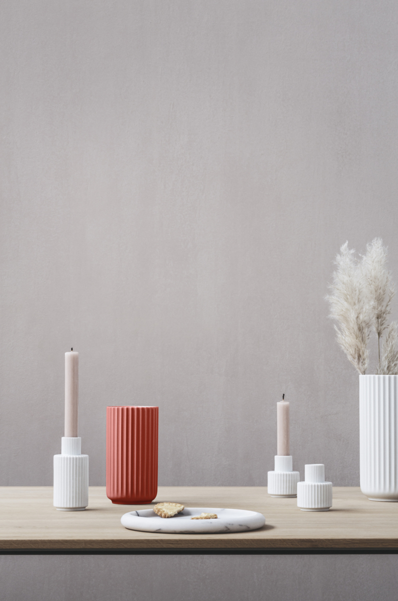 Lyngby Vase H15. 5 cm rÃ¸d PorcelÃ¦n