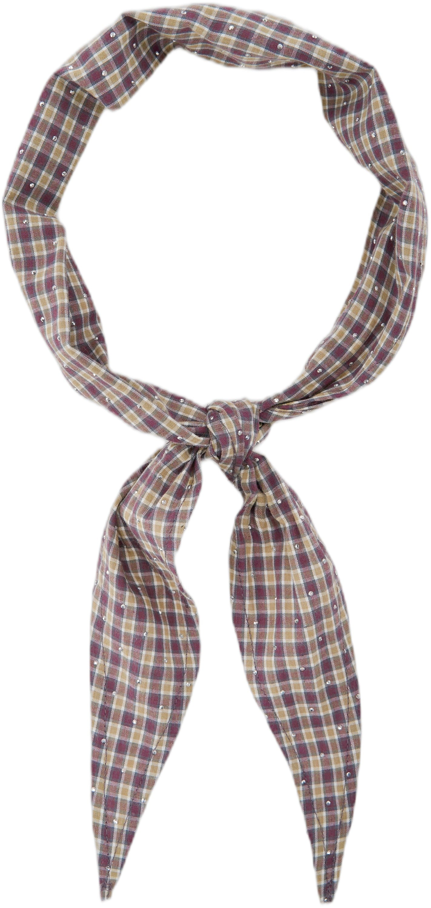 Scarf Diamond Shape Checked Strass