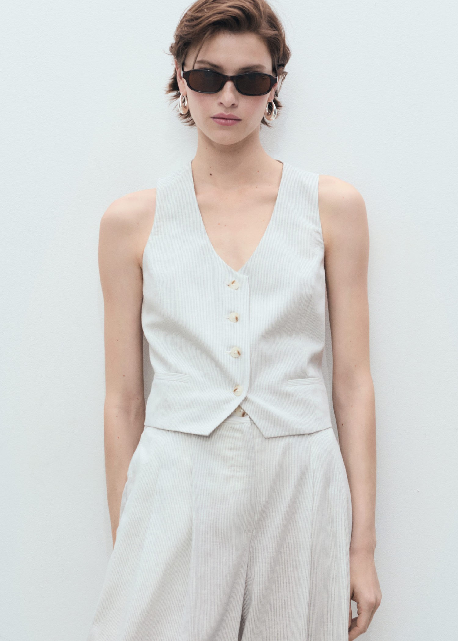 Linenblend Suit Waistcoat - Køb til DKK 269 - Spar 32%