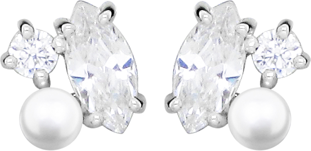 Pearl Dream Ãrestikker Sølv