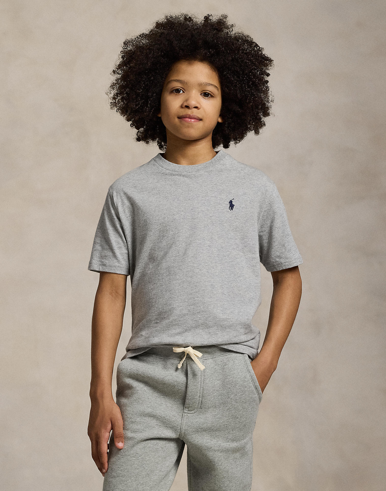 Cotton Jersey Crewneck Tee Kids