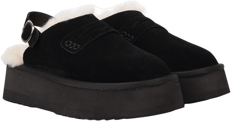 Siple Suede Mules With Heel Strap AND Shearling