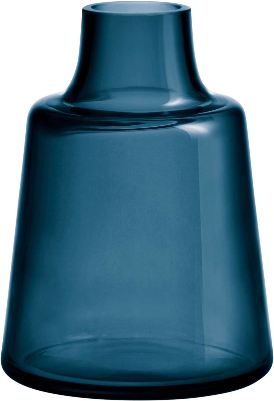 Flora Vase Kort Hals, blå, H 24 cm