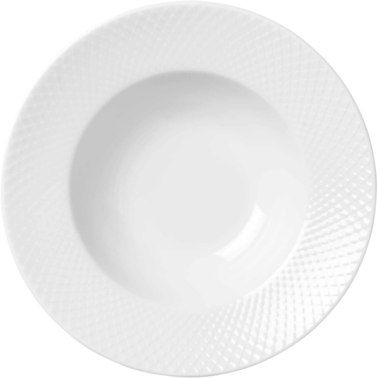 Rhombe Pastatallerken É24,5 cm Hvid Porcelæn