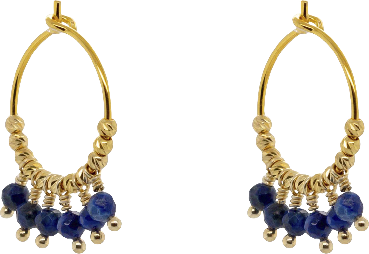 Mathilde Lapis Lazuli Earrings Gold