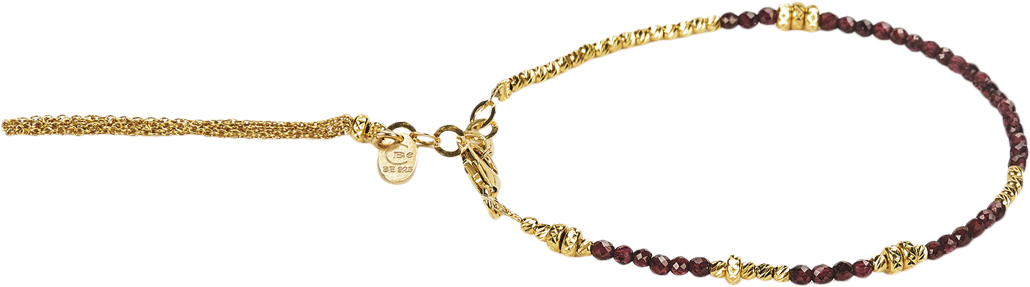 Abby Facet Red Garnet Gold