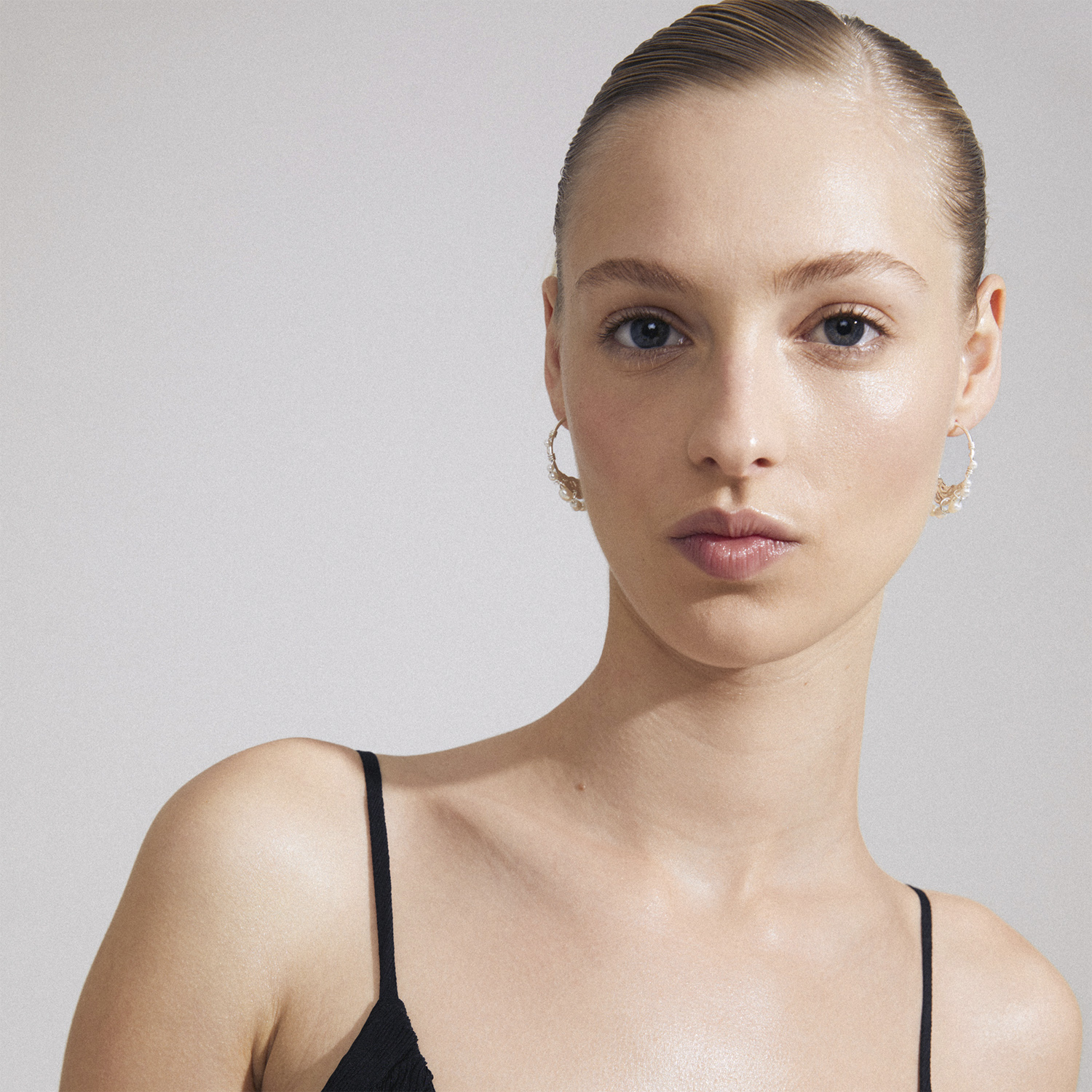 Focus Recycled Hoop Earrings Silverplated