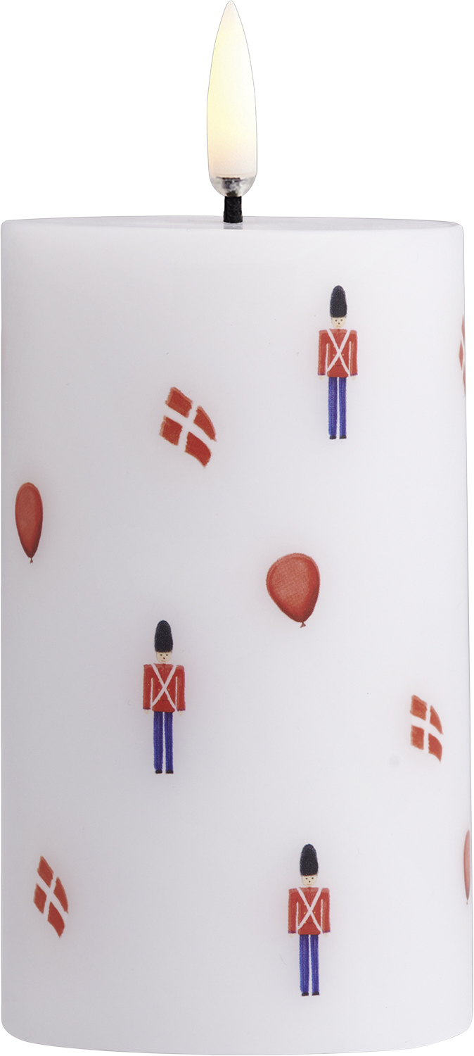LED Pillar Celebration Candle DK, Smooth, 5,8×10 cm