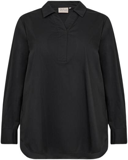 Curvy Wasaga 9 Bluse Sort
