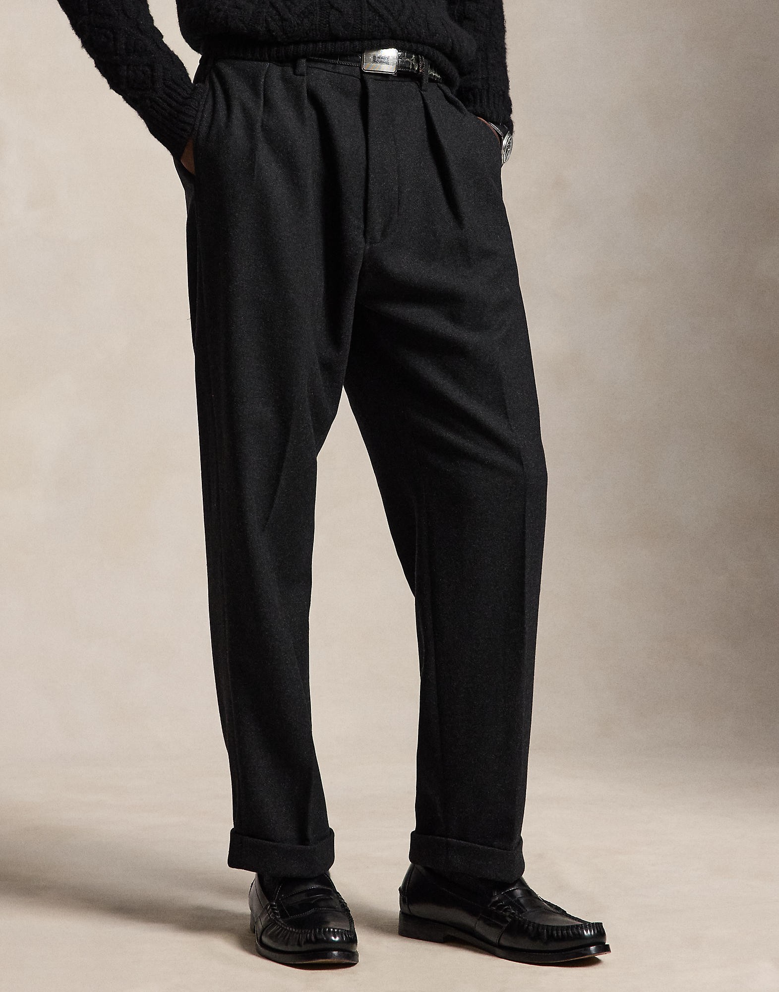 Relaxed Fit Flannel Trouser