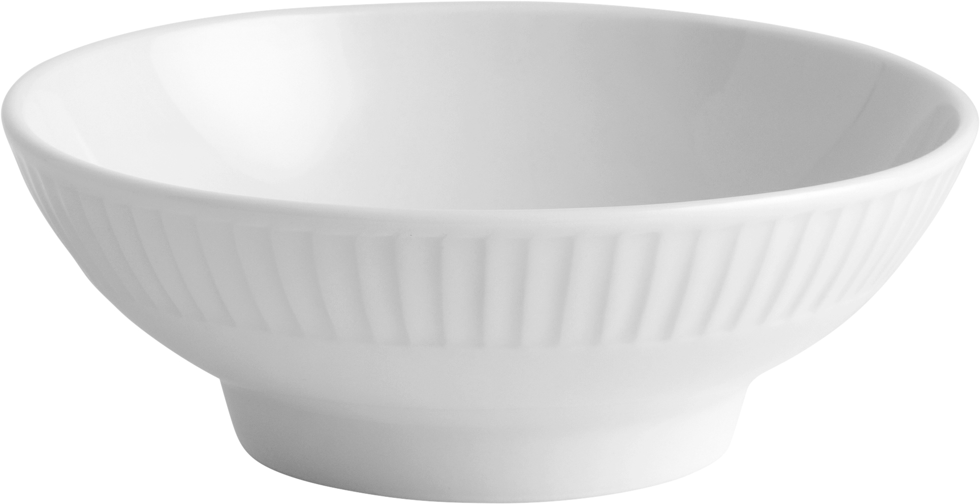 Plissé Skål på fod Hvid 12 cm