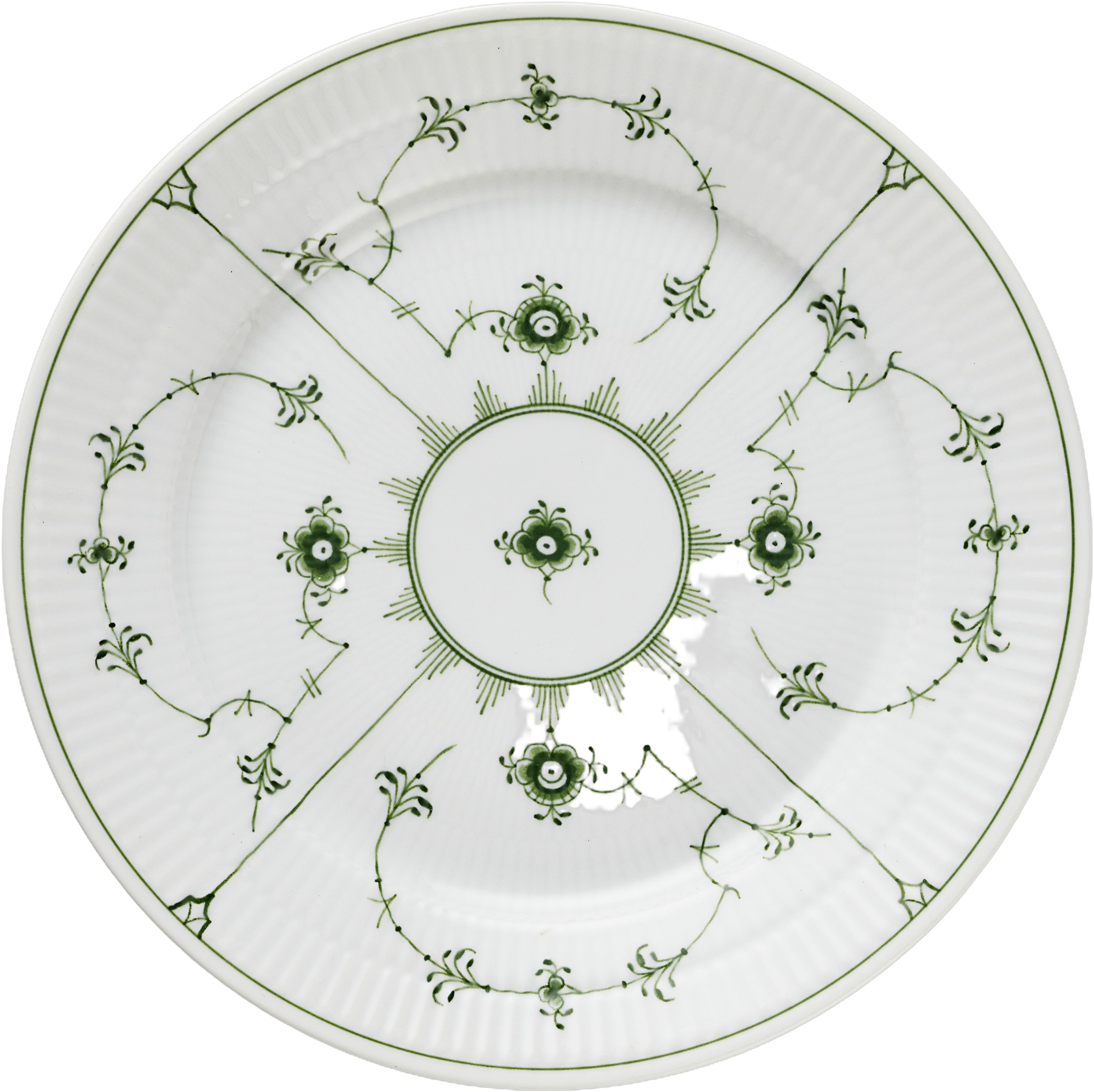 Grøn Mussel Tallerken 22cm