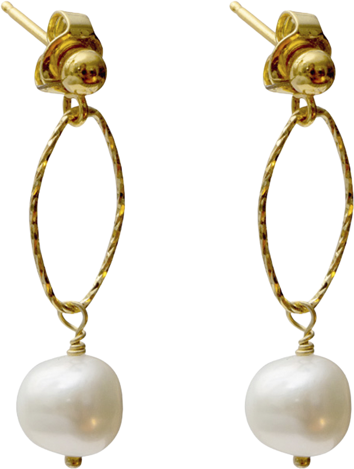 Gina Pearl Earrings Gold
