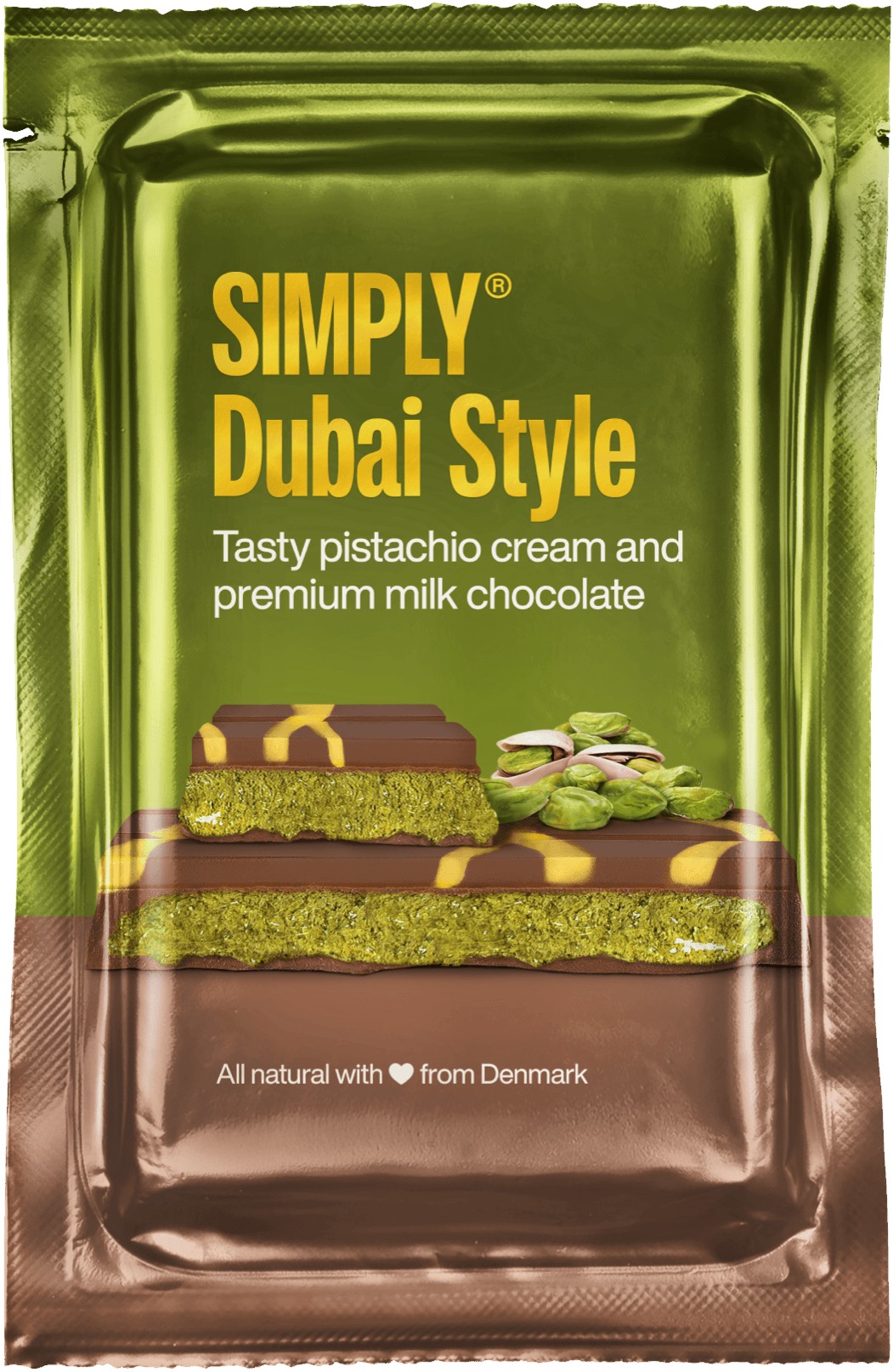 Simply® Pistaciechokolade Sharing Bar, Mælk (90g)