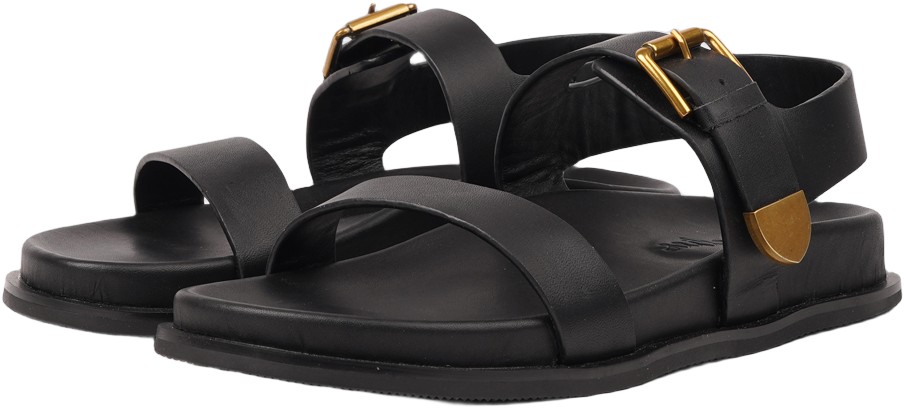 Salmagi Adjustable Leather Sandal W/heel Strap
