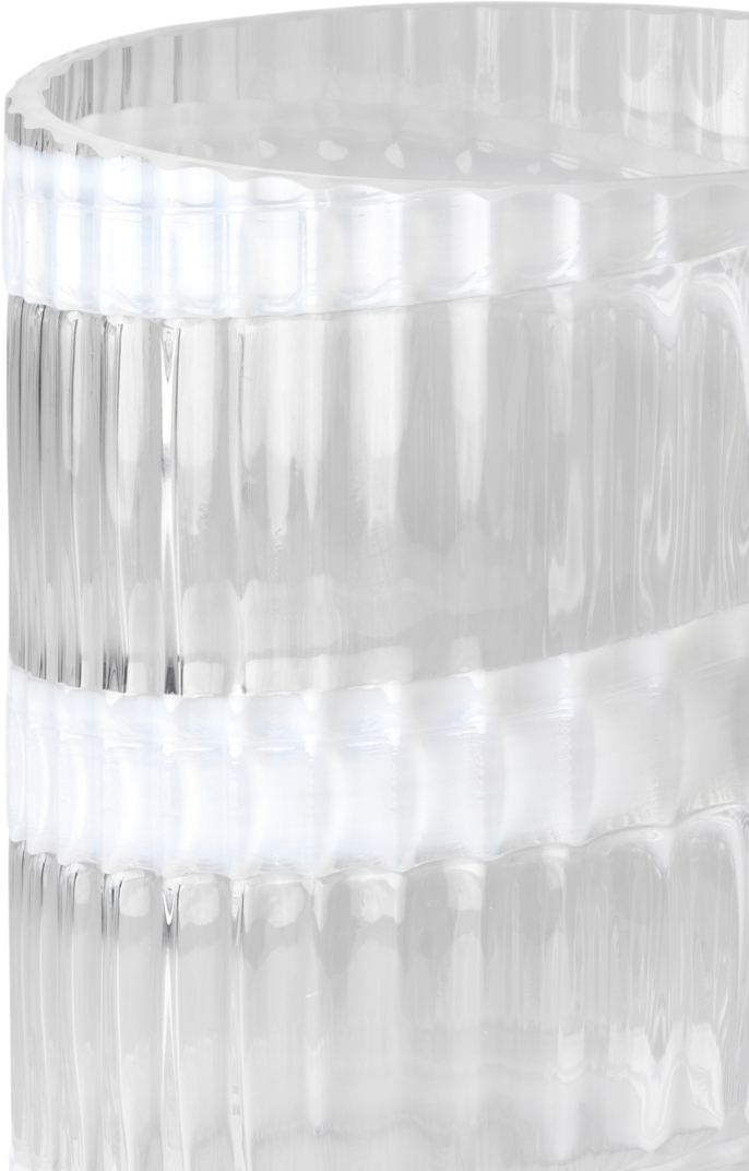 Lyngby Vase H20. 5 cm Swirl Hvid MundblÃ¦st Glas