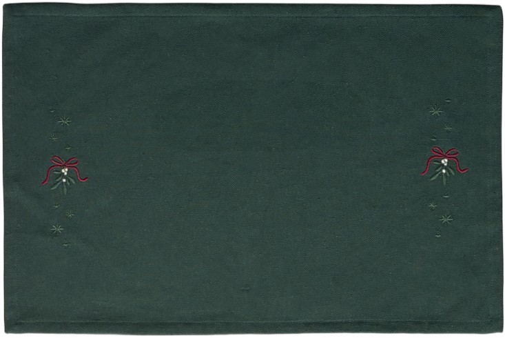 Christmas Fable Dækkeserviet Mistelten 49x32 cm Grøn