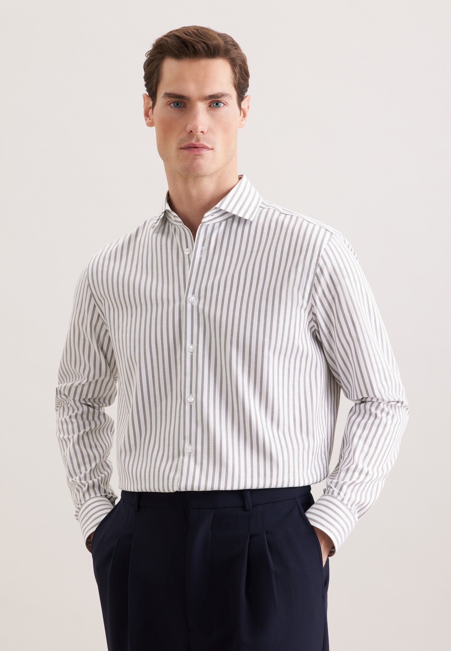 Business Shirt Regular 1/1 Kentcollar Stripes