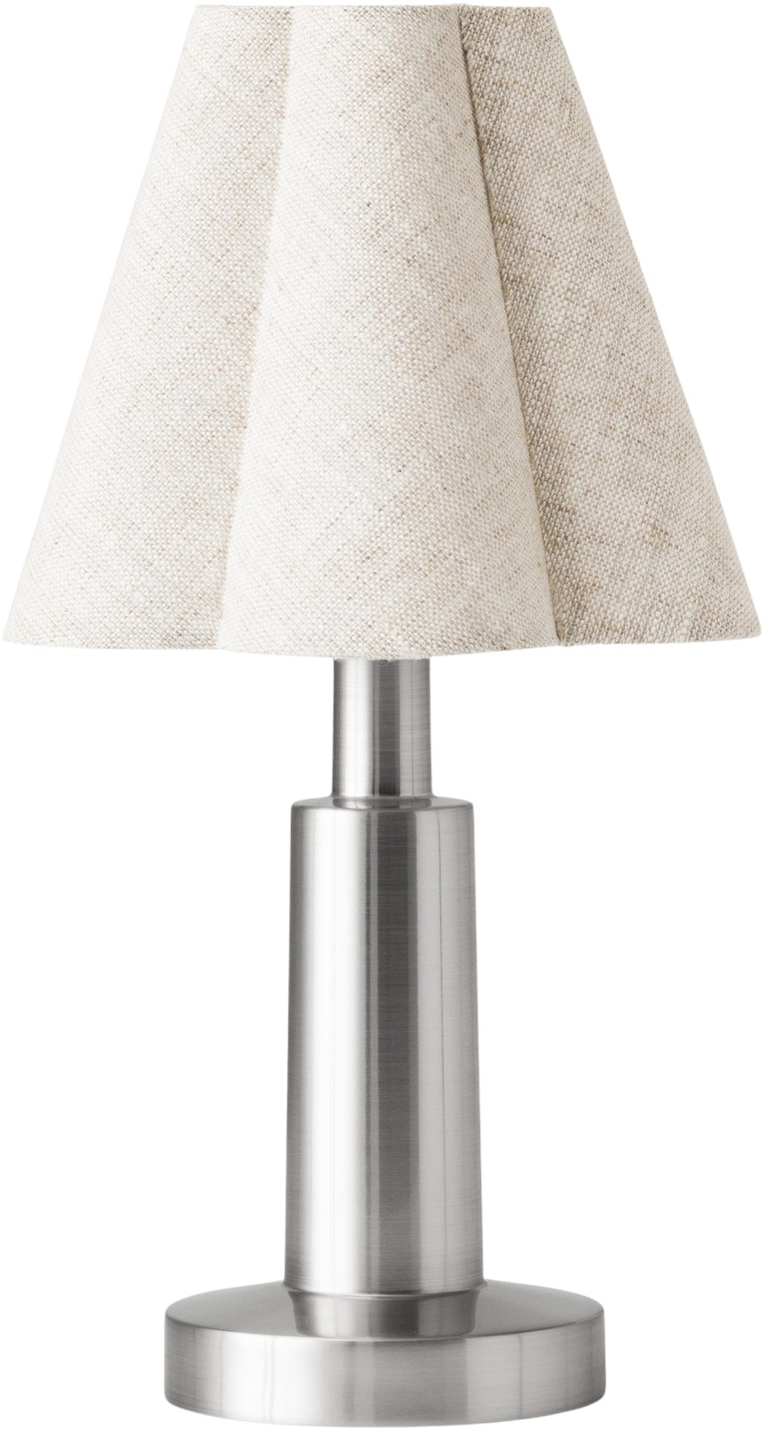 Admiral Portable Lamp, Plastic, Chrome/textile, Raw EU / U