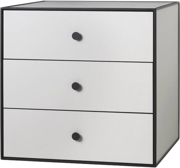 Frame 49 med 3 Skuffer Lysegrå